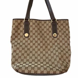 SOLD Gucci Canvas Monogram Tote Bag / Shoulder Bag